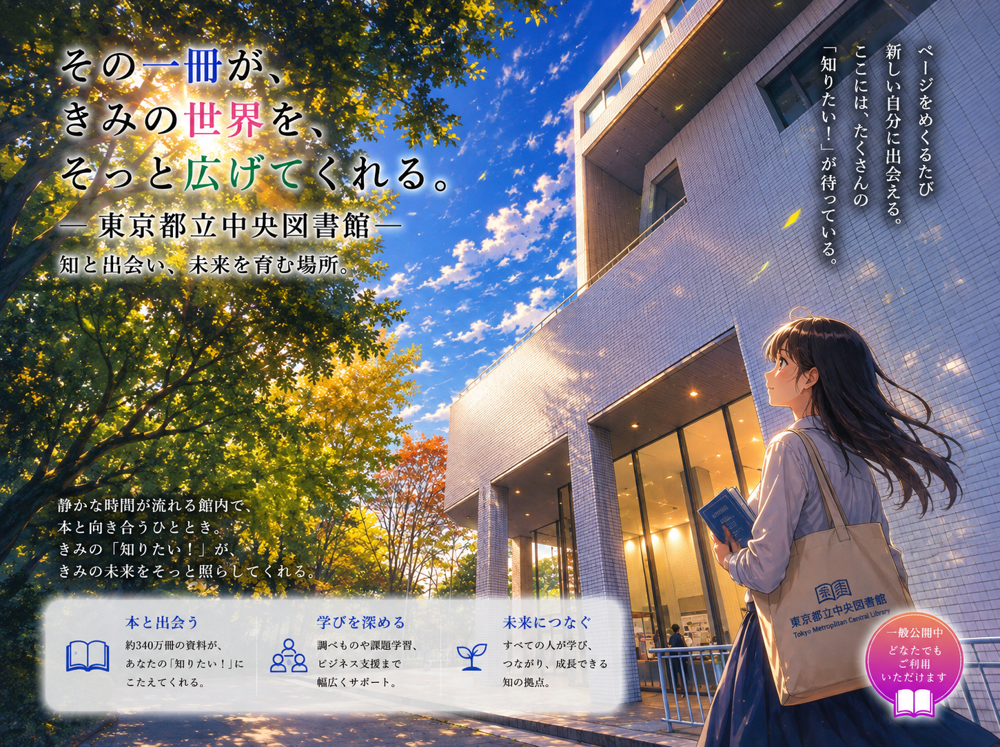 東京都立中央図書館のイメージ