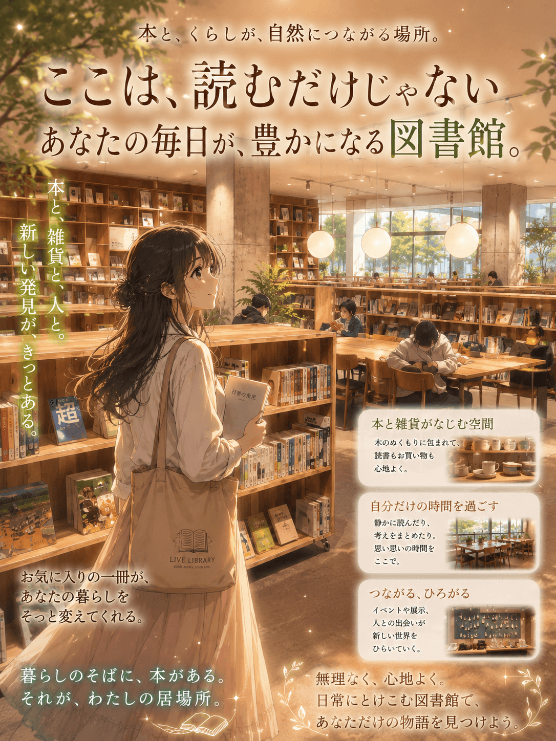 カニミライブ図書館のイメージ