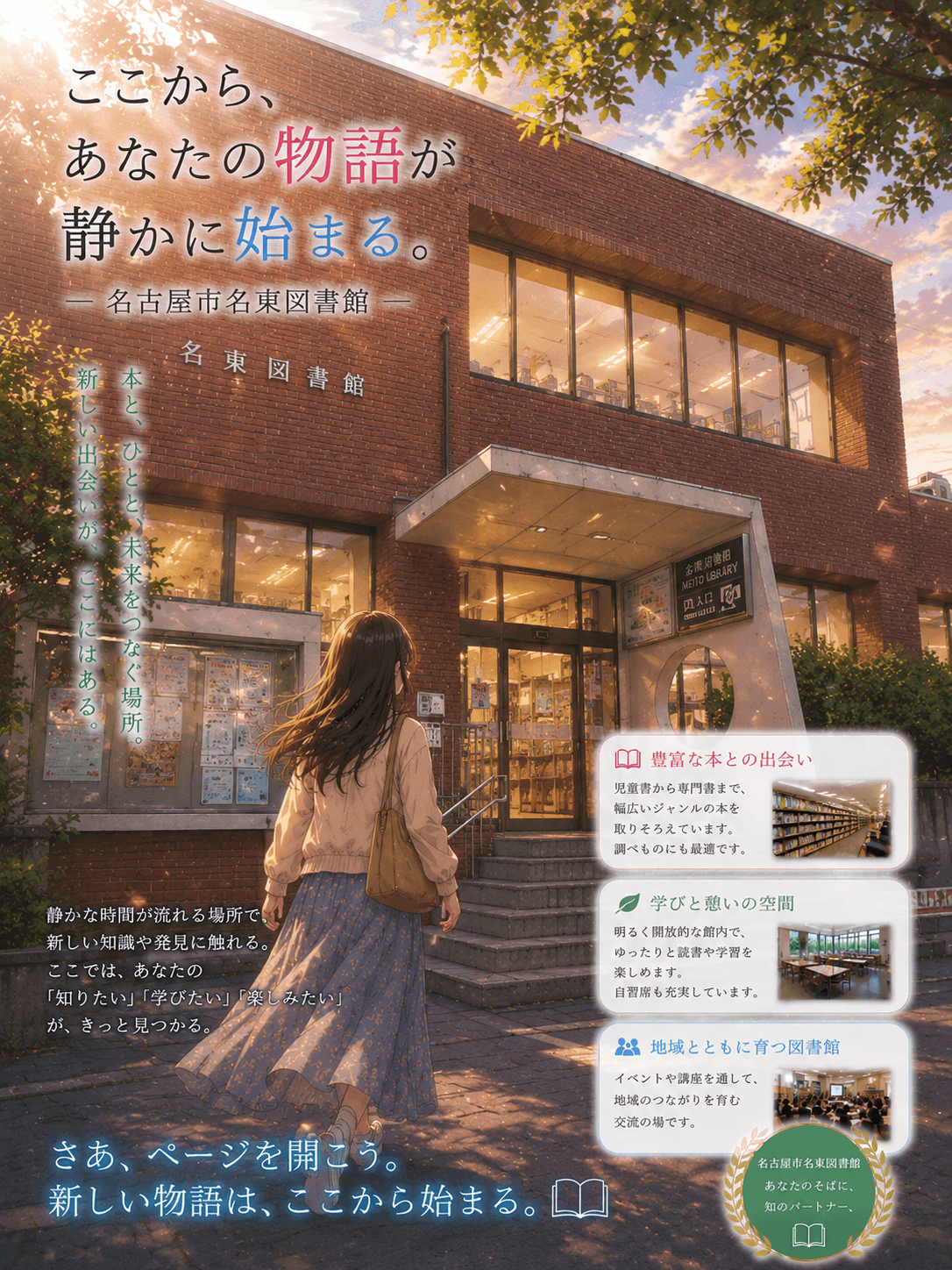 名古屋市名東図書館のイメージ
