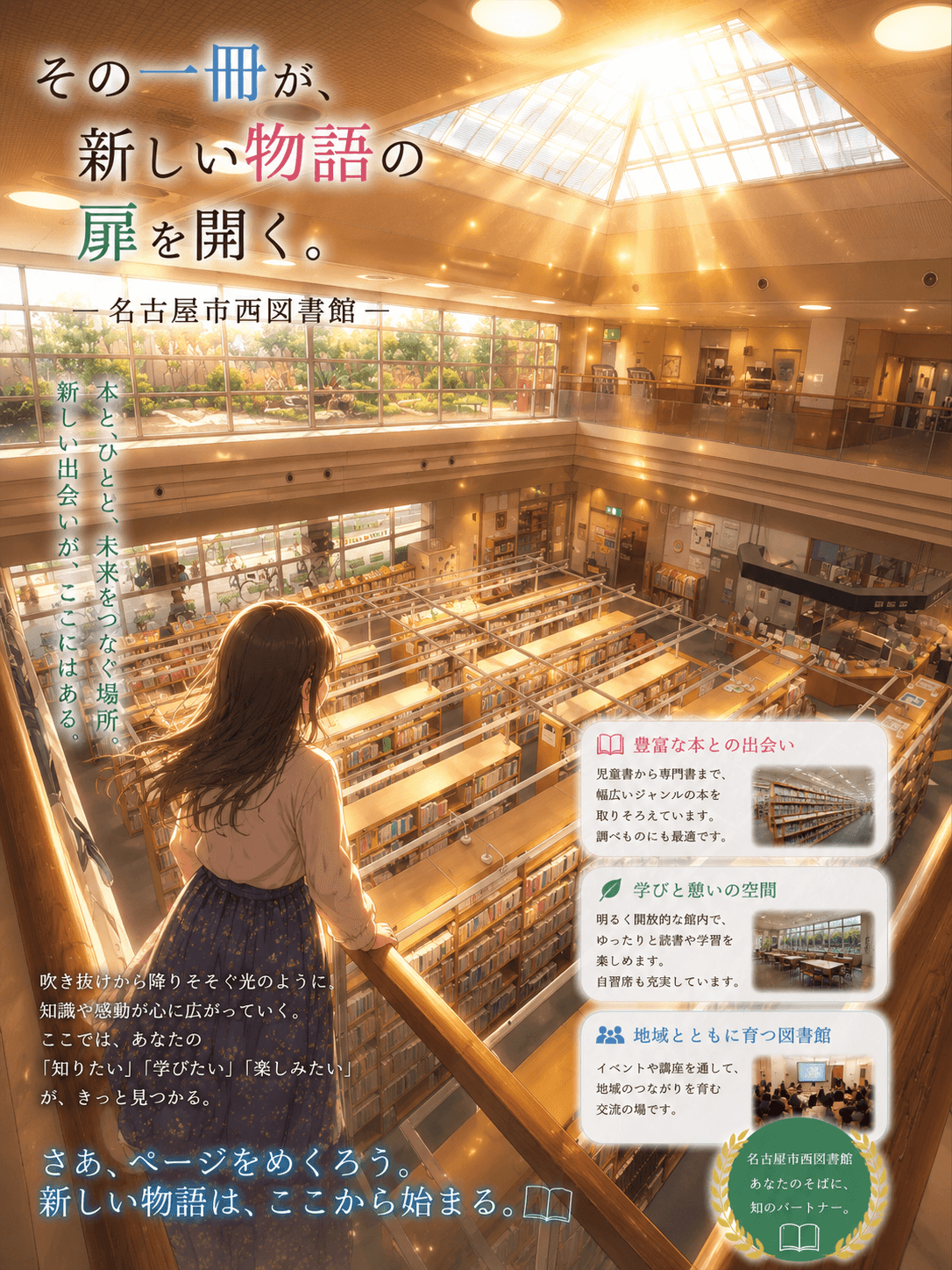 名古屋市西図書館のイメージ