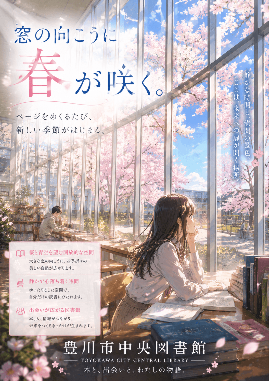 豊川市中央図書館・ジオスペース館の外観イメージ